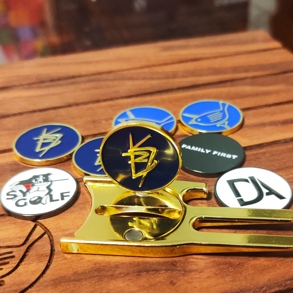 Custom golf divot tool with logo for events and clubs